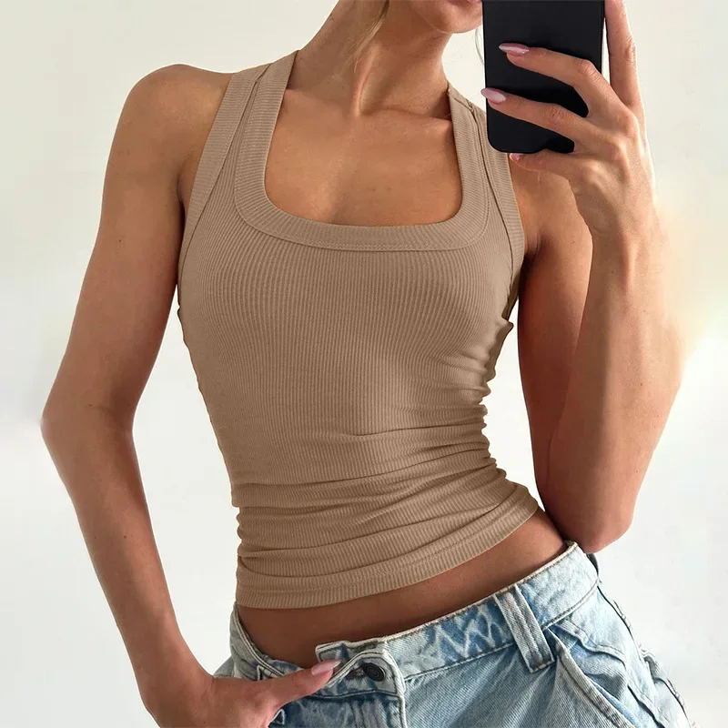 2026 New Summer European & American Women's Clothing: Spice Girl Style U-neck Solid Slim I-shaped Crop Vest
2026 New Summer European & American Women's Clothing: Spice Girl Style U-neck Solid Slim I-shaped Crop Vest