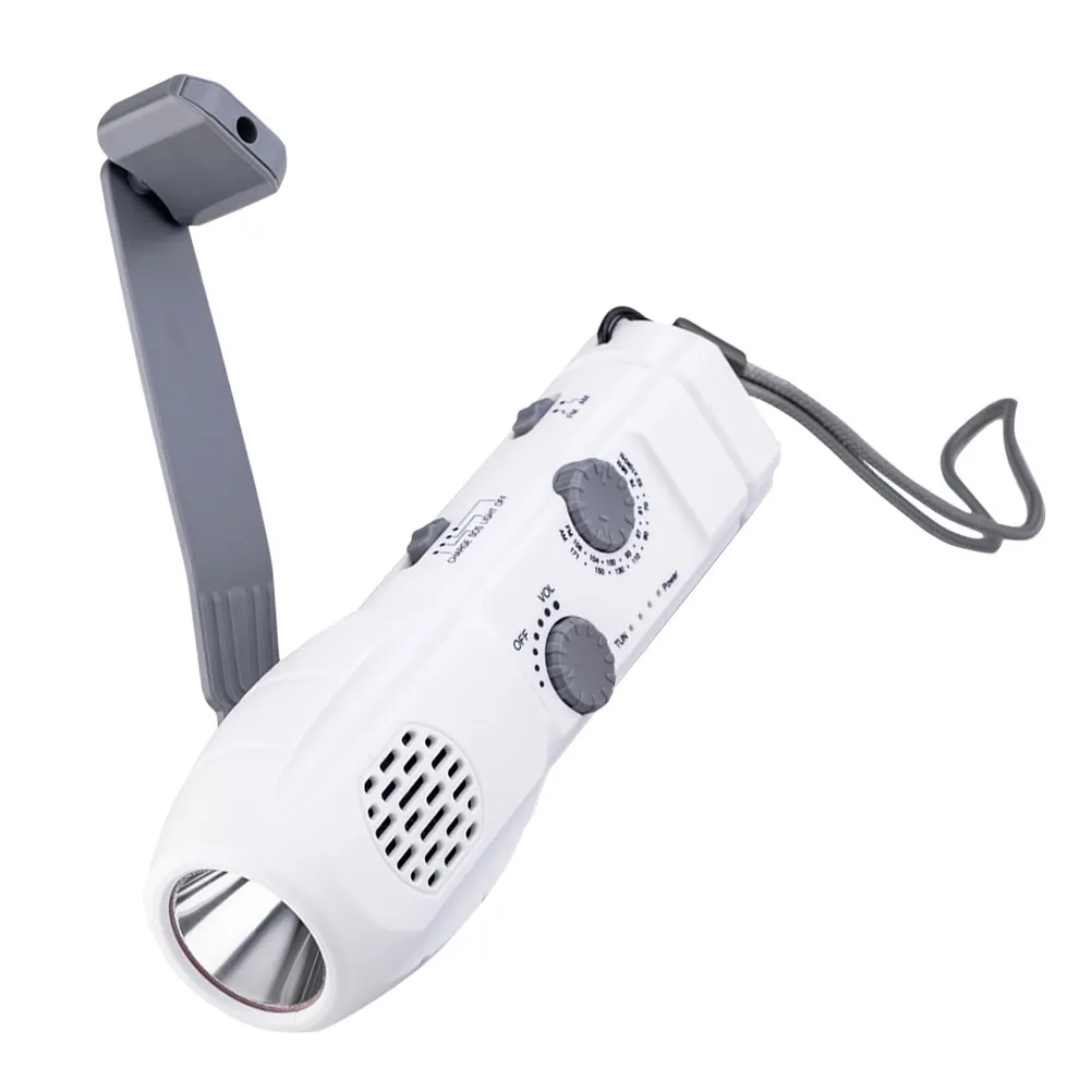 Hand Crank Flashlight Emergency Multifunctional LED Torch with Built-in Radio Sos Alarm USB Phone Charging for Camping Hiking
Hand Crank Flashlight Emergency Multifunctional LED Torch with Built-in Radio Sos Alarm USB Phone Charging for Camping Hiking