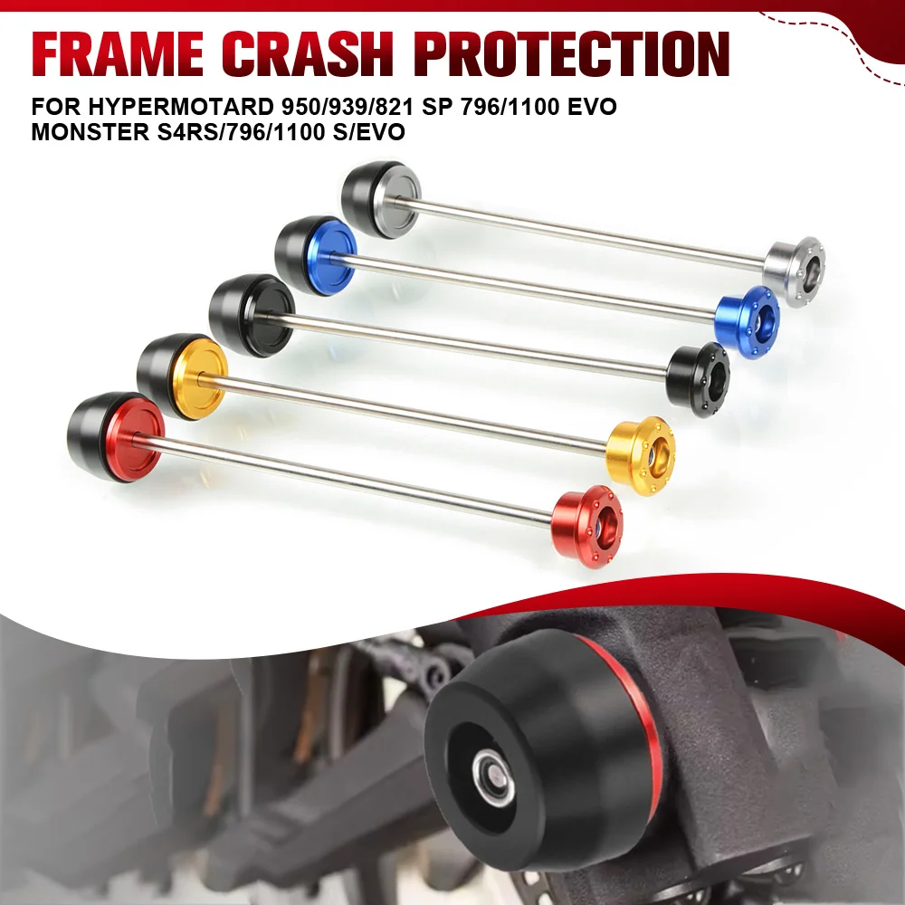For Ducati Hypermotard 950/939/821 SP 796/1100 EVO Motorcycle Rear Axle Fork Crash Sliders Protector Monster S4RS/796/1100 S/EVO
For Ducati Hypermotard 950/939/821 SP 796/1100 EVO Motorcycle Rear Axle Fork Crash Sliders Protector Monster S4RS/796/1100 S/EVO