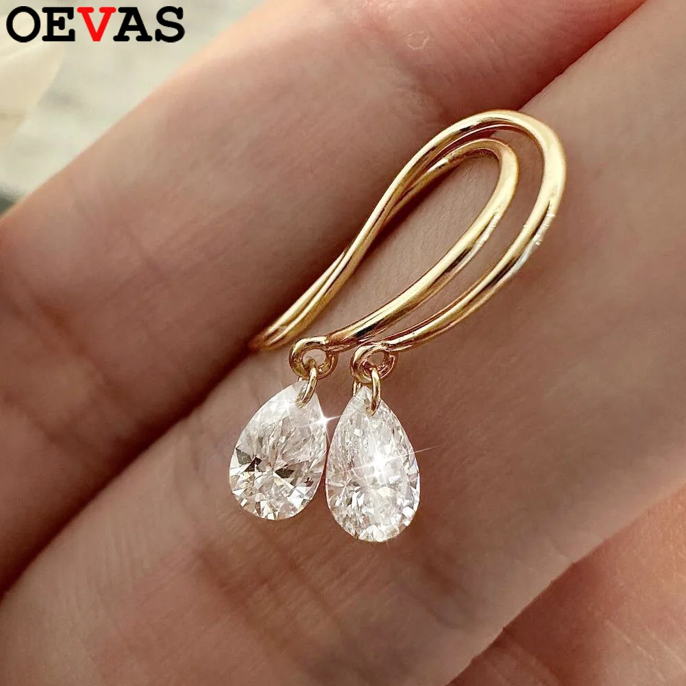 OEVAS 6*9mm Pear Cut Zircon Earrings For Women 100% S925 Sterling Silver Lab Diamond Sparkling Wedding Fine Jewelry wholesale
OEVAS 6*9mm Pear Cut Zircon Earrings For Women 100% S925 Sterling Silver Lab Diamond Sparkling Wedding Fine Jewelry wholesale