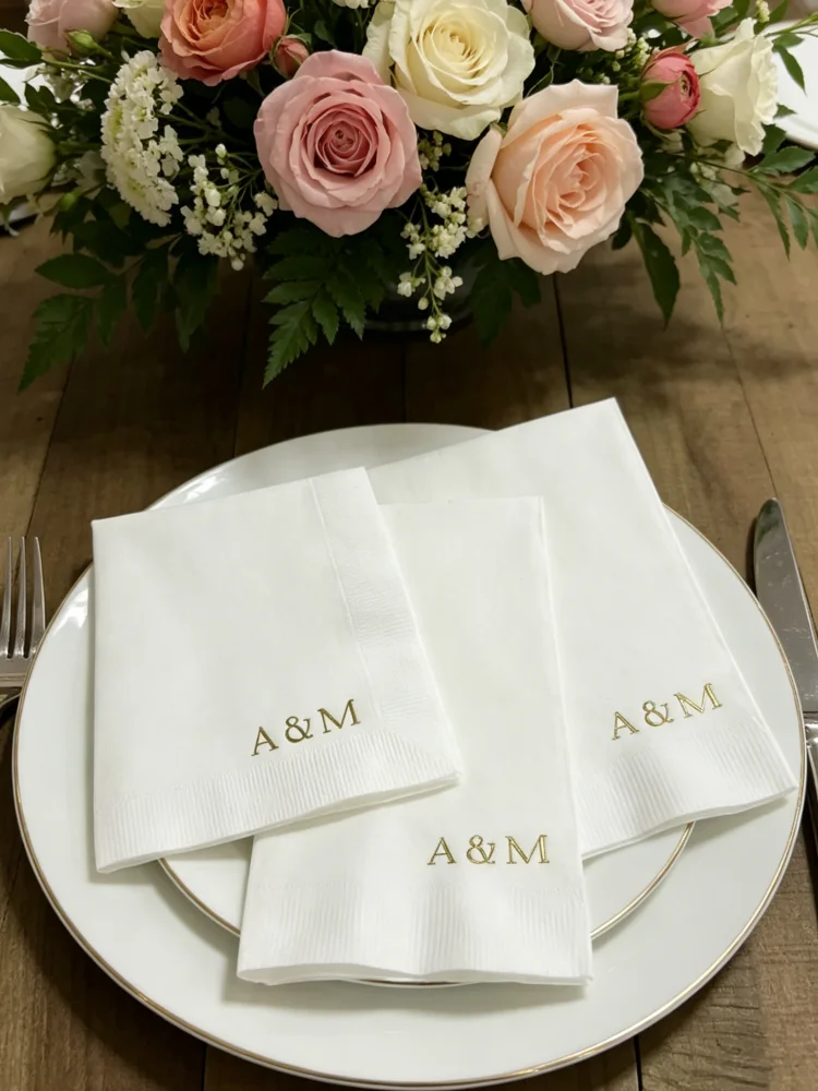 Personalized Custom Printed Monogram Napkins, Custom Wedding Anniversary Cocktail & Luncheon Beverage Paper Napkins
Personalized Custom Printed Monogram Napkins, Custom Wedding Anniversary Cocktail & Luncheon Beverage Paper Napkins
