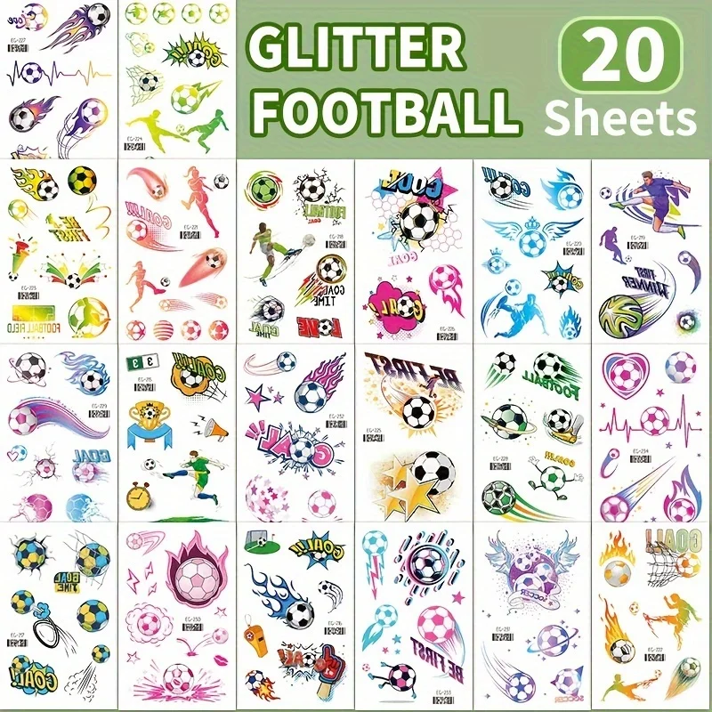 20 PCS Flash Football Sports Temporary Tattoo Sticker -Suitable for Parties and Football Fans 、 Facial
20 PCS Flash Football Sports Temporary Tattoo Sticker -Suitable for Parties and Football Fans 、 Facial