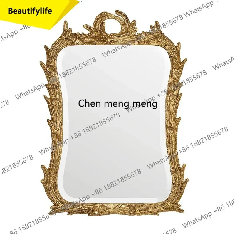 6239 Customized mirror American retro luxury entrance mirror French wall-mounted vanity mirror
6239 Customized mirror American retro luxury entrance mirror French wall-mounted vanity mirror