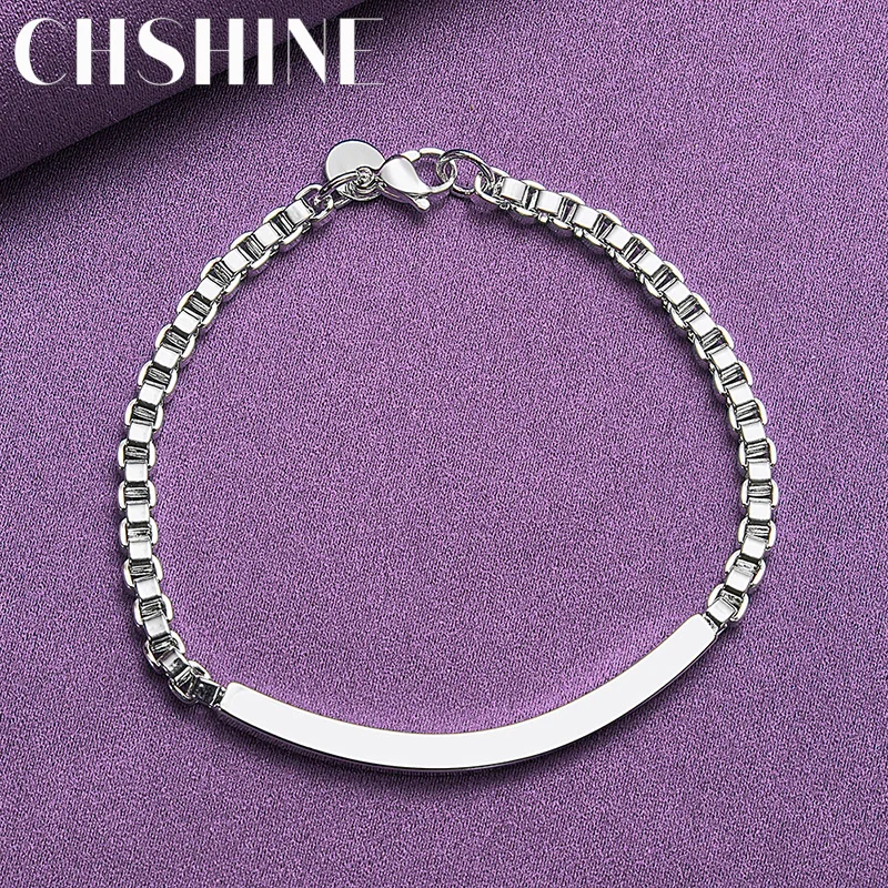 CHSHINE 925 Sterling Silver 4mm Chain Bracelet Fashion Charm High Quality Wedding Party Gifts For Women Men Jewelry
CHSHINE 925 Sterling Silver 4mm Chain Bracelet Fashion Charm High Quality Wedding Party Gifts For Women Men Jewelry