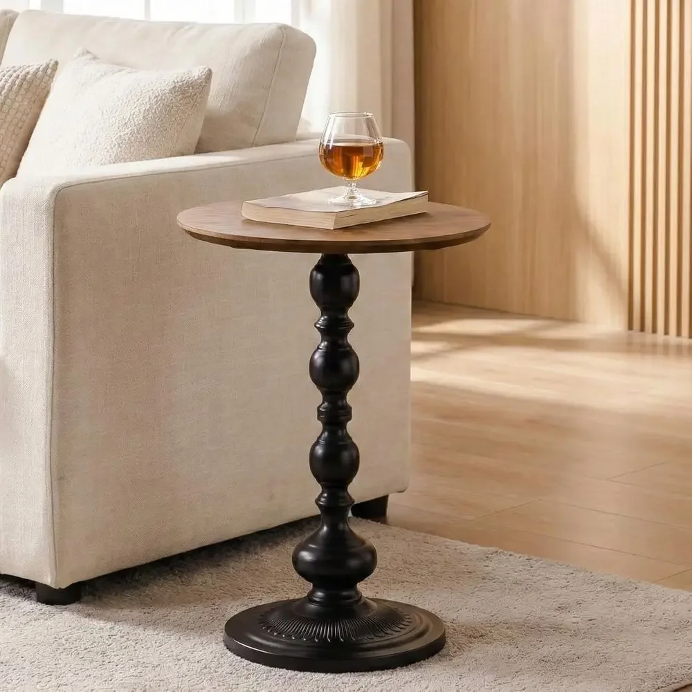 Round End Table, hose Small Side Table with Wood Top and Black Base, Pedestal Table or Living Room s Bedroom Patio and Bar(20" H
Round End Table, hose Small Side Table with Wood Top and Black Base, Pedestal Table or Living Room s Bedroom Patio and Bar(20" H
