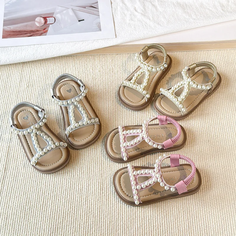 Girls Sandals Kids Summer Shoes Children's Beach Sandals with Pearls Princess Sweet Anti-slippery Open Toes Lace Chic Beading
Girls Sandals Kids Summer Shoes Children's Beach Sandals with Pearls Princess Sweet Anti-slippery Open Toes Lace Chic Beading