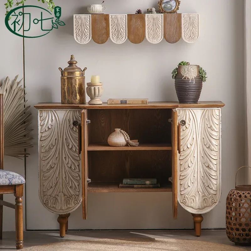 TAO French solid wood relief home decoration entrance cabinet, retro personalized dining side cabinet
TAO French solid wood relief home decoration entrance cabinet, retro personalized dining side cabinet