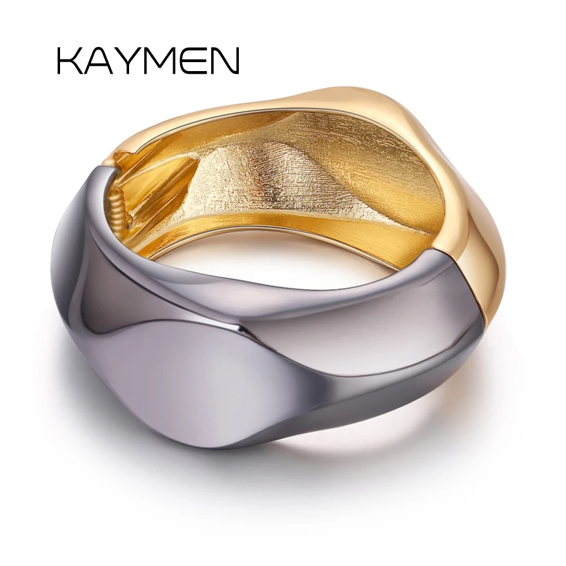 KAYMEN New Fashion Statement Bangle Cuff Bracelets for Women Gold Plating Double Colors Irregularity Shape Popular Jewelry
KAYMEN New Fashion Statement Bangle Cuff Bracelets for Women Gold Plating Double Colors Irregularity Shape Popular Jewelry