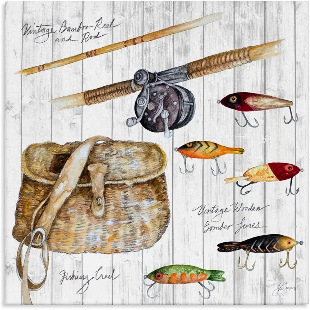 Холст для настенного декора с изображением рыболовных снастей, дизайн Джейнис Гейнор, 36 x 36
Холст для настенного декора с изображением рыболовных снастей, дизайн Джейнис Гейнор, 36 x 36
