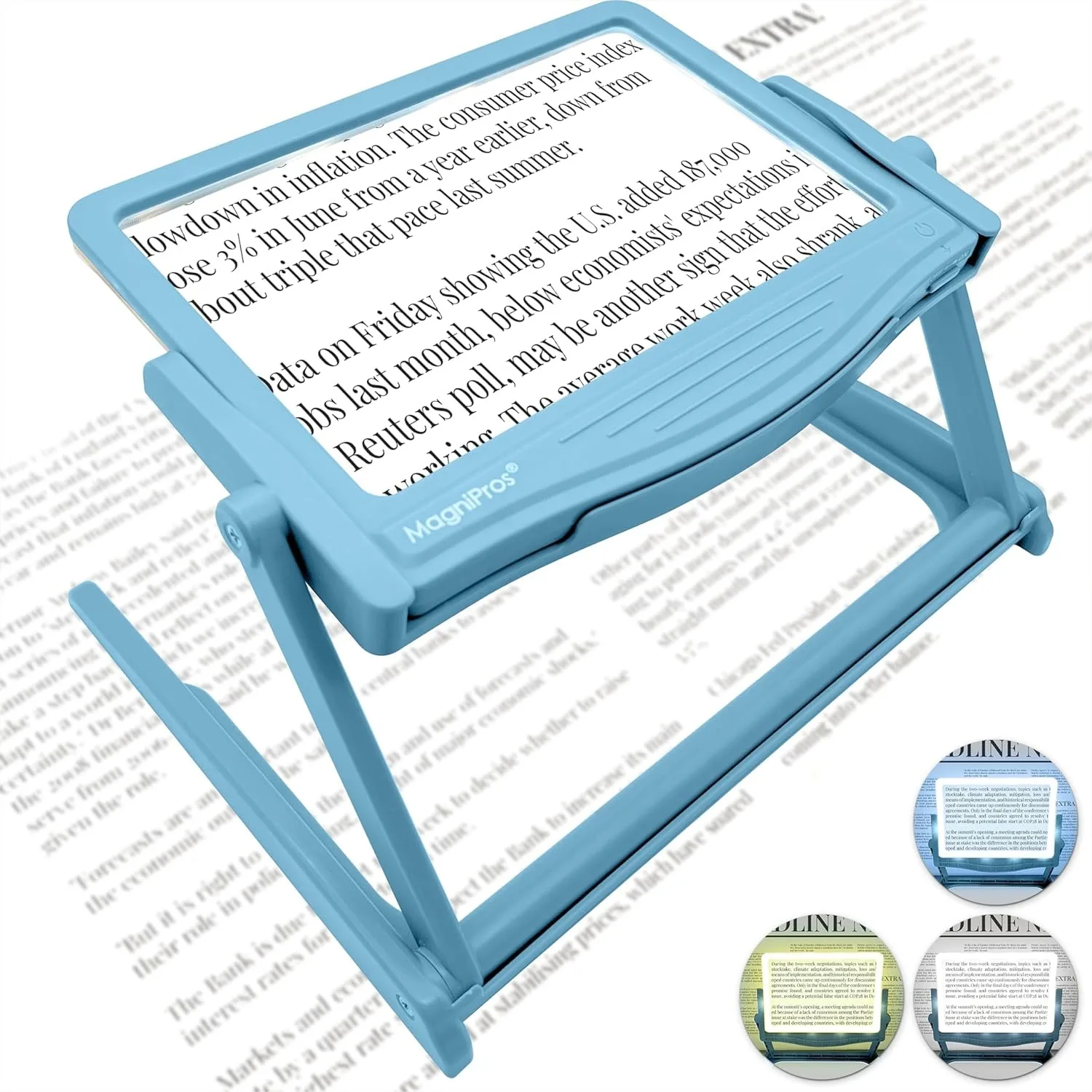 5X Large LED Hands-Free Full Page Magnifying Glass with Detachable Stand & 3 Color Modes for Reading Small Print, Crafting, Low
5X Large LED Hands-Free Full Page Magnifying Glass with Detachable Stand & 3 Color Modes for Reading Small Print, Crafting, Low