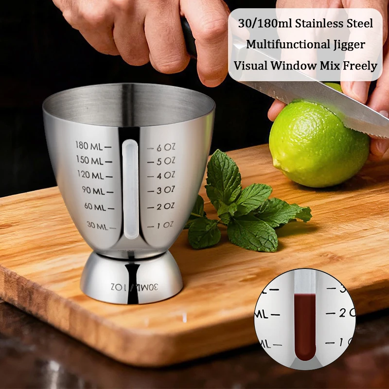 30ml 180ml Stainless Steel Jigger for Bartending Cocktail Jigger 1oz 6oz Cocktail Measuring Cups Visible Jiggers Bar Accessories
30ml 180ml Stainless Steel Jigger for Bartending Cocktail Jigger 1oz 6oz Cocktail Measuring Cups Visible Jiggers Bar Accessories