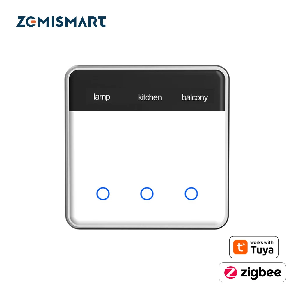 Zemismart Zigbee DIY Name Smart Switch с экраном дисплея EU Light Touch Panel Switch Работа с приложением Tuya Alexa Google Home
Zemismart Zigbee DIY Name Smart Switch с экраном дисплея EU Light Touch Panel Switch Работа с приложением Tuya Alexa Google Home