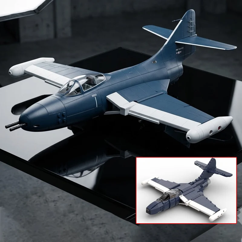 qwer F9F Vintage Jet Fighter Plane Model MOC Building Bricks War Equipment Modular Technology Gift Holiday Assemble Children Toy
qwer F9F Vintage Jet Fighter Plane Model MOC Building Bricks War Equipment Modular Technology Gift Holiday Assemble Children Toy