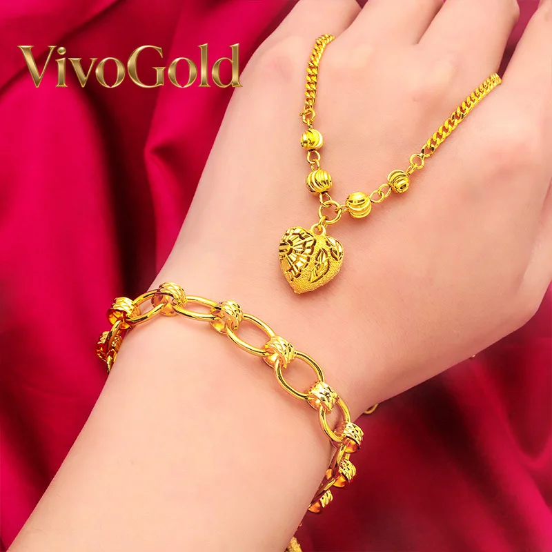 VivoGold 24K Gold Heart Necklace & Bracelet Set | AU999 Pure Gold, 3D heart design, shiny finish, romantic for daily wear
VivoGold 24K Gold Heart Necklace & Bracelet Set | AU999 Pure Gold, 3D heart design, shiny finish, romantic for daily wear