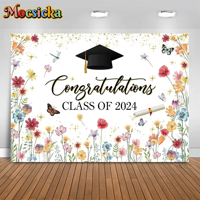 Mocsicka Graduation Party Photography Background Class Of 2024 New Year Party Decor Flower Bachelor Hat Photo Banner Studio
Mocsicka Graduation Party Photography Background Class Of 2024 New Year Party Decor Flower Bachelor Hat Photo Banner Studio