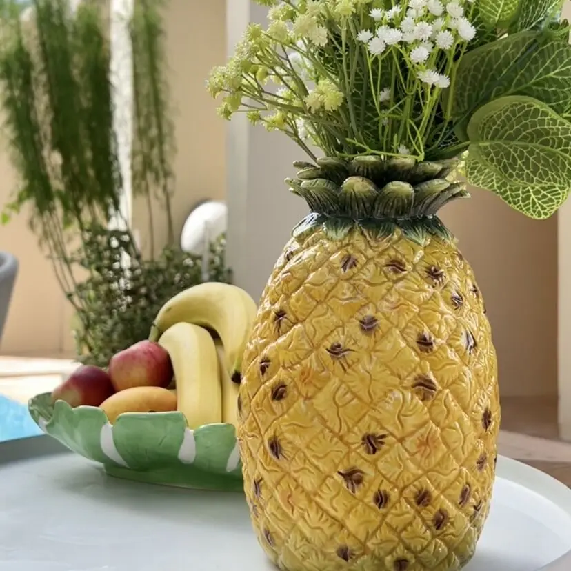 Garden Ceramic Pineapple Flowers Vase Pot, Home Decor, Wedding Decoration, Study, Living Room, Dining Table, Interior
Garden Ceramic Pineapple Flowers Vase Pot, Home Decor, Wedding Decoration, Study, Living Room, Dining Table, Interior