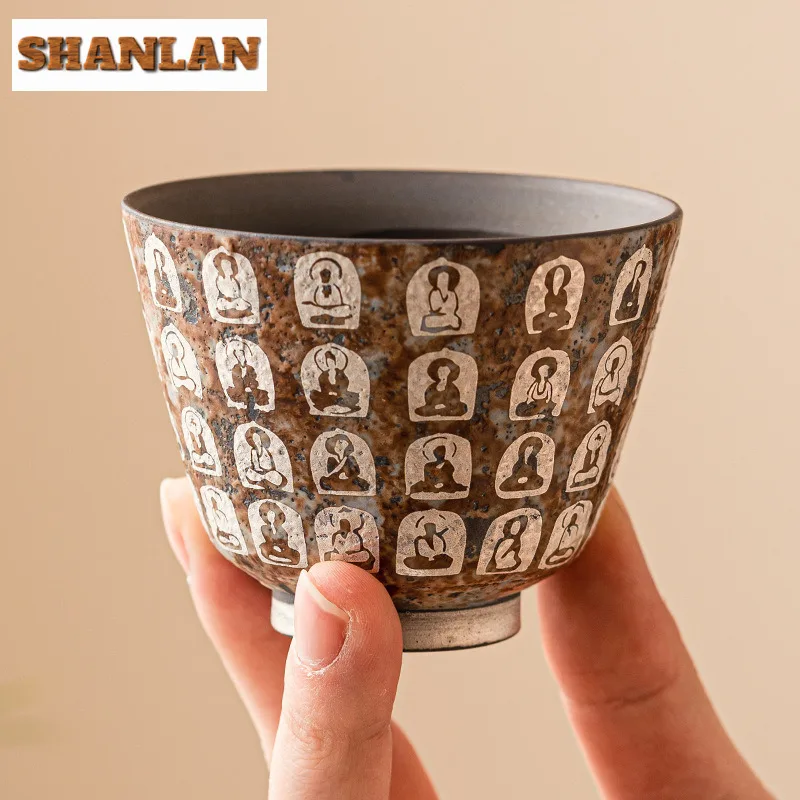 80ml Ten Thousand Buddhas Master Cup Creative Gilt Silver Bell-shaped Cup Tasting Mug Antique Water Jug Cafes Gift Collection
80ml Ten Thousand Buddhas Master Cup Creative Gilt Silver Bell-shaped Cup Tasting Mug Antique Water Jug Cafes Gift Collection