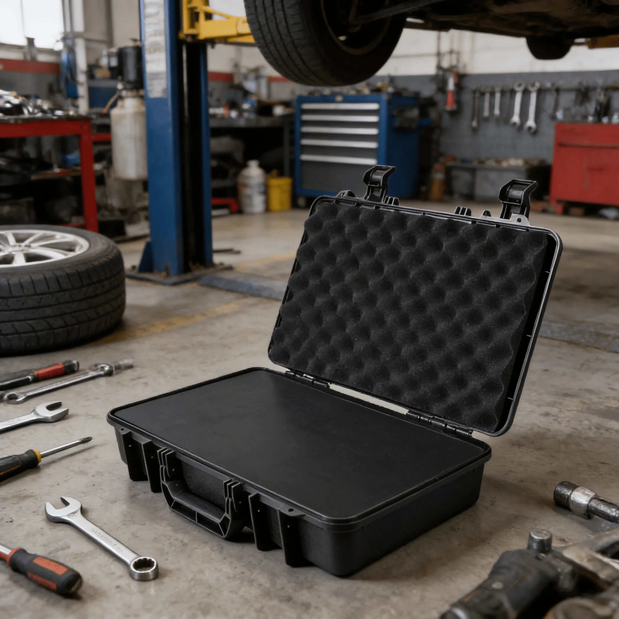 Hard Carrying Case Shockproof Storage Box W/ Foam Cotton, Portable Protective Water-resistant & Storage Box for Auto Repair Tool
Hard Carrying Case Shockproof Storage Box W/ Foam Cotton, Portable Protective Water-resistant & Storage Box for Auto Repair Tool