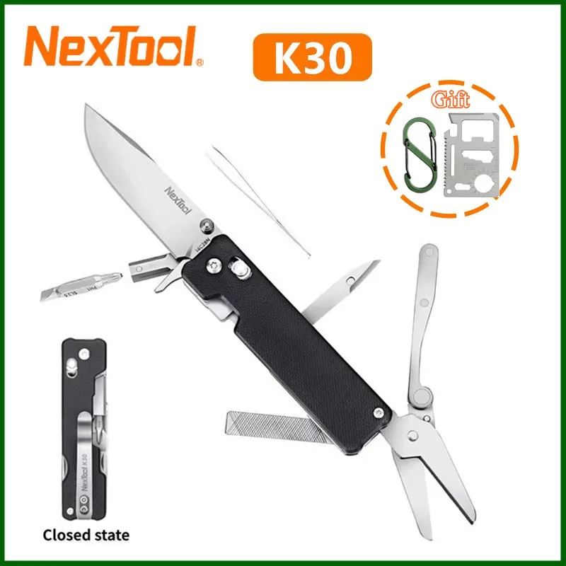 NexTool Knight EDC Pocket Knife K30 11 In 1 Multi-tool Outdoor Folding Knife Mini Portable Folding Scissors Hand Tool
NexTool Knight EDC Pocket Knife K30 11 In 1 Multi-tool Outdoor Folding Knife Mini Portable Folding Scissors Hand Tool