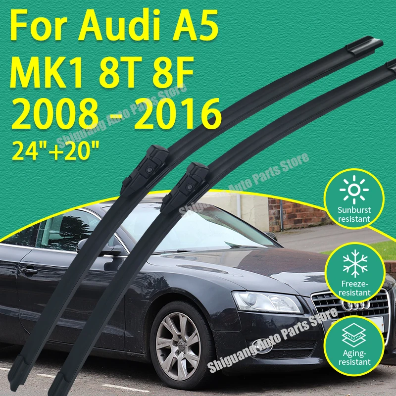 Front Silicone Coating Wipers for Audi A5 MK1 8T 8F 2008 - 2016 Car Wiper Windshield Windscreen Blades Accessories 2009 2010
Front Silicone Coating Wipers for Audi A5 MK1 8T 8F 2008 - 2016 Car Wiper Windshield Windscreen Blades Accessories 2009 2010