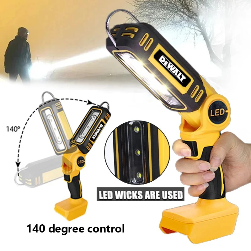 DEWALT 18V Lithium Battery 90 Degree Multifunctional Folding Work Light Portable Camping Light Emergency Flashlight Car Service
DEWALT 18V Lithium Battery 90 Degree Multifunctional Folding Work Light Portable Camping Light Emergency Flashlight Car Service