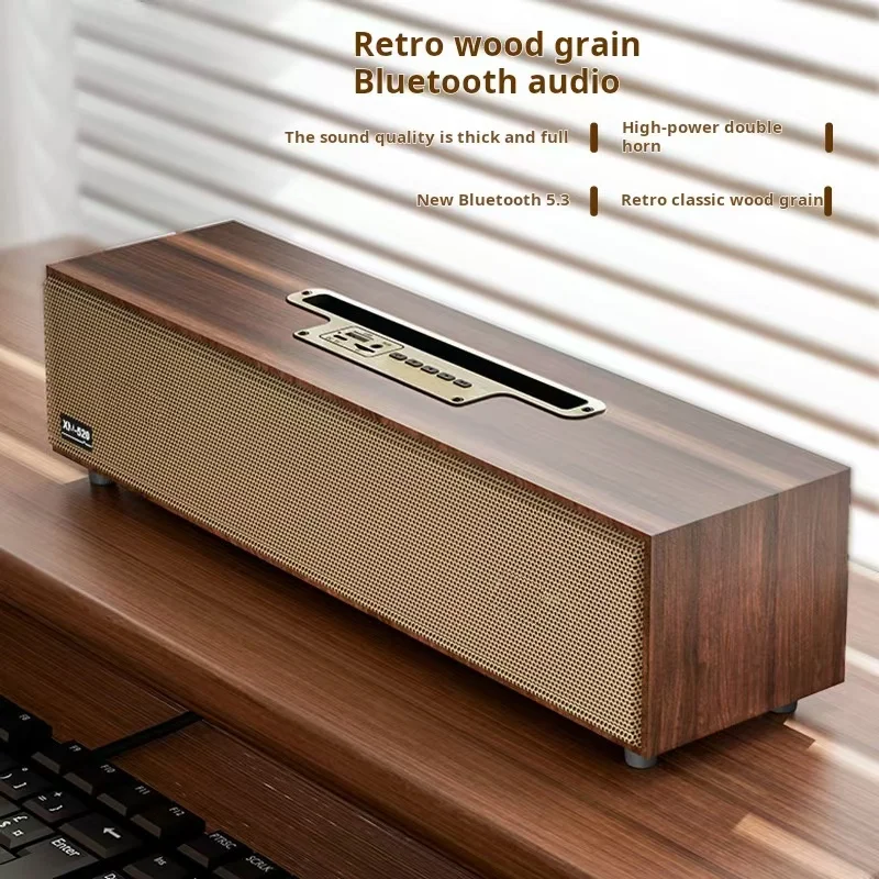 38CM Wooden Bluetooth 5.3 3D surround Dual Speaker Mobile Portable Subwoofer USB/TF Computer Big Speaker Bedside Phone Holder
38CM Wooden Bluetooth 5.3 3D surround Dual Speaker Mobile Portable Subwoofer USB/TF Computer Big Speaker Bedside Phone Holder