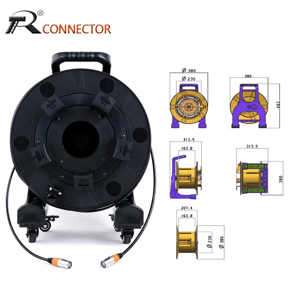 Stage UTP RJ45 Cat.5E Indoor Network Ethercon Ethernet Extension Cable with PCD380 Drum with Wheel for LED Display Connection
Stage UTP RJ45 Cat.5E Indoor Network Ethercon Ethernet Extension Cable with PCD380 Drum with Wheel for LED Display Connection