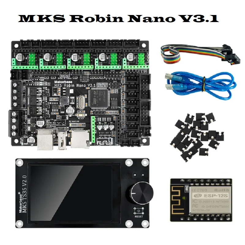MKS Robin Nano V3 Control Card TS35 Display ESP8266 WI-FI Monitor 32 bit 168Mhz F407 Control Board 3D Printer Parts
MKS Robin Nano V3 Control Card TS35 Display ESP8266 WI-FI Monitor 32 bit 168Mhz F407 Control Board 3D Printer Parts