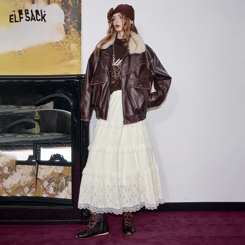 ELFSACK 2025 Winter New Arrivals Casual Sweet White Lace Cut-out Floral Print Long Dress For Woman
ELFSACK 2025 Winter New Arrivals Casual Sweet White Lace Cut-out Floral Print Long Dress For Woman