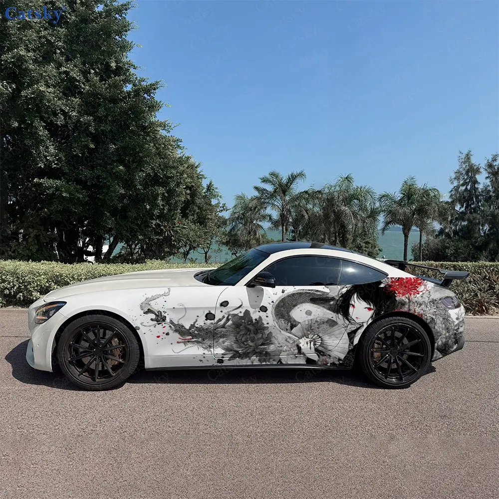 2pcs Red Accent Ink Geisha Car Side Wraps, Self-Adhesive PVC Waterproof & Scratch-Resistant Stickers, Car Accessory Gift
2pcs Red Accent Ink Geisha Car Side Wraps, Self-Adhesive PVC Waterproof & Scratch-Resistant Stickers, Car Accessory Gift