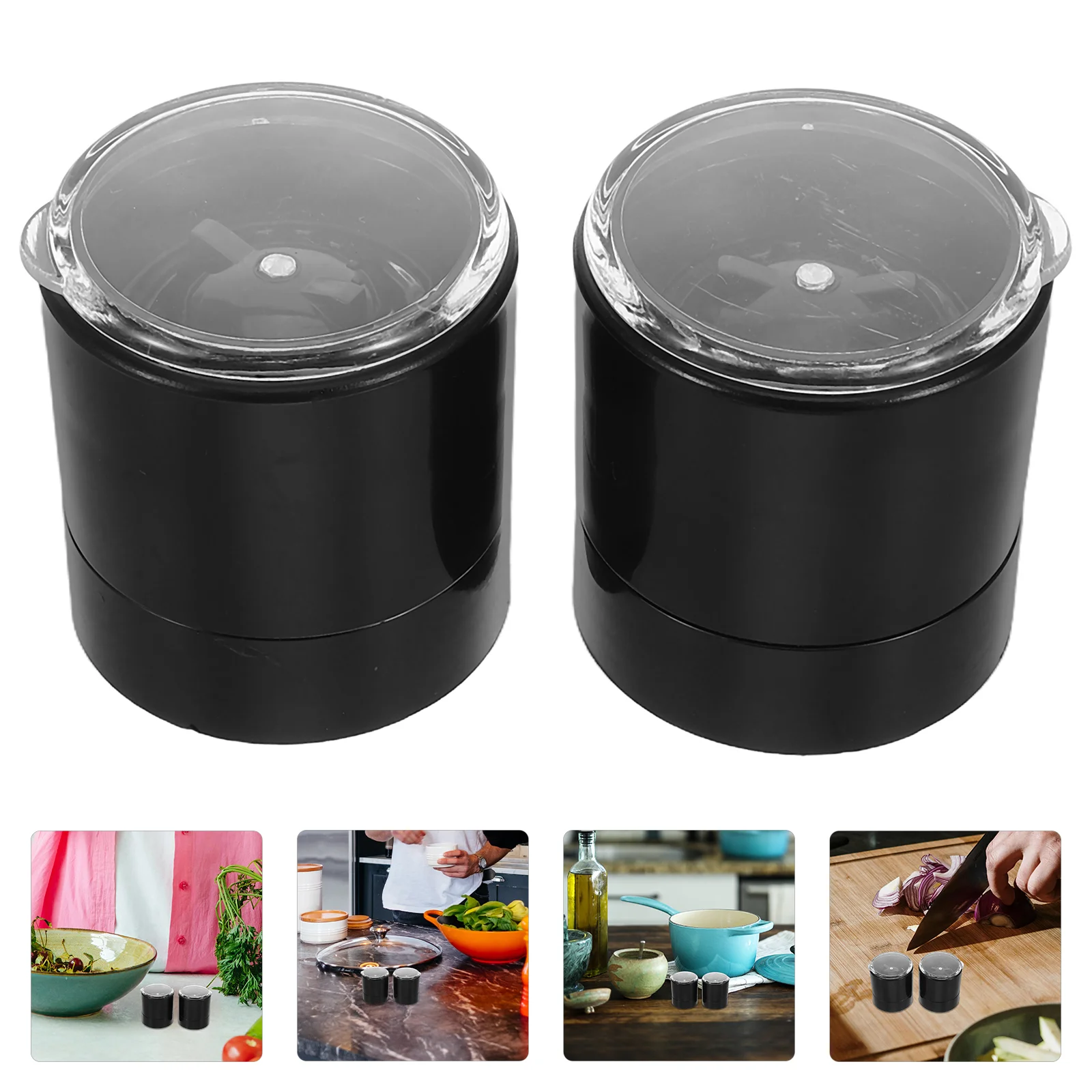 2 Pcs Grinder Pepper Top Caps Salt Shaker Covers Grinders Black Stainless Steel Lid
2 Pcs Grinder Pepper Top Caps Salt Shaker Covers Grinders Black Stainless Steel Lid