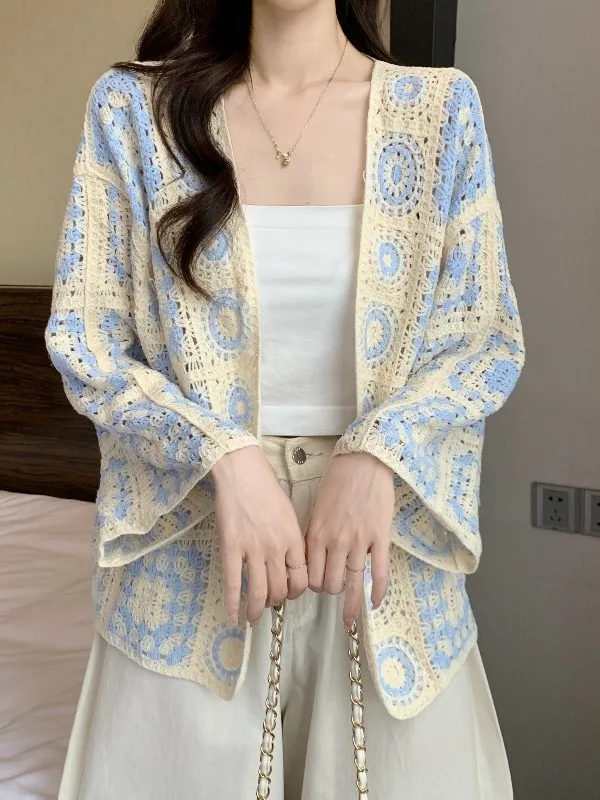 plus Size Women's Knitted Hooked Hollow out Open Cardigan Outerwear oulder awl Top Korean Sle Loose Fit mid Thin
plus Size Women's Knitted Hooked Hollow out Open Cardigan Outerwear oulder awl Top Korean Sle Loose Fit mid Thin