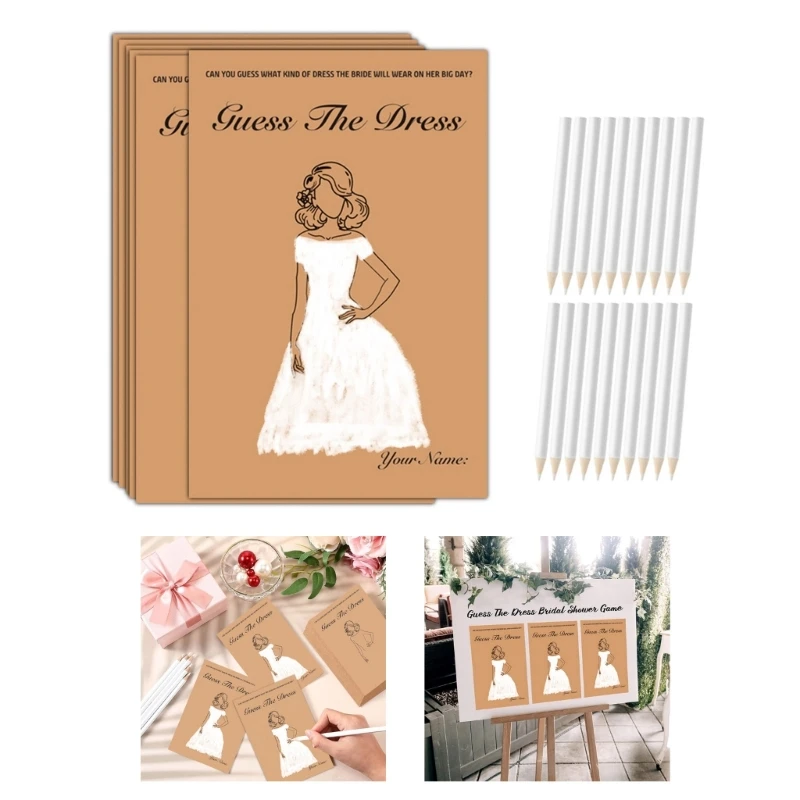 1 Set Guesses The Dress Bridal Shower Games for Guests Wedding Shower Games Cards & Pencils Funny Wedding Party Supplies K1KF
1 Set Guesses The Dress Bridal Shower Games for Guests Wedding Shower Games Cards & Pencils Funny Wedding Party Supplies K1KF