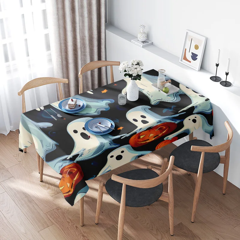 Halloween Ghost Pumpkin Printed Tablecloth for Dining Room Decor Haunted House Party Supplies Set Black and Orange Colorful Hall
Halloween Ghost Pumpkin Printed Tablecloth for Dining Room Decor Haunted House Party Supplies Set Black and Orange Colorful Hall