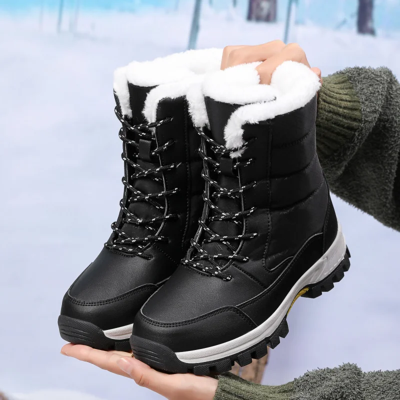 2025Winter New Cotton Shoes Long Boots Outdoor Women's Fleece-Lined Thickened Warm Snow Boots Plus Size Women's Shoes
2025Winter New Cotton Shoes Long Boots Outdoor Women's Fleece-Lined Thickened Warm Snow Boots Plus Size Women's Shoes