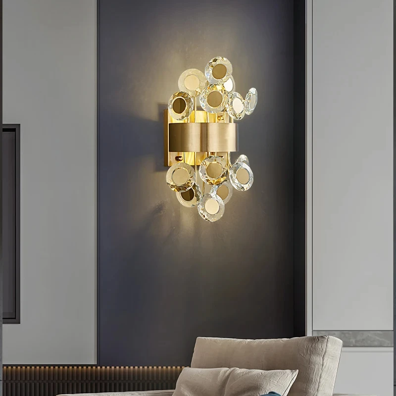 New modern wall lamp in bedroom, brushed gold crystal wall lamp, home decoration LED crystal wall lamp YX846TB
New modern wall lamp in bedroom, brushed gold crystal wall lamp, home decoration LED crystal wall lamp YX846TB
