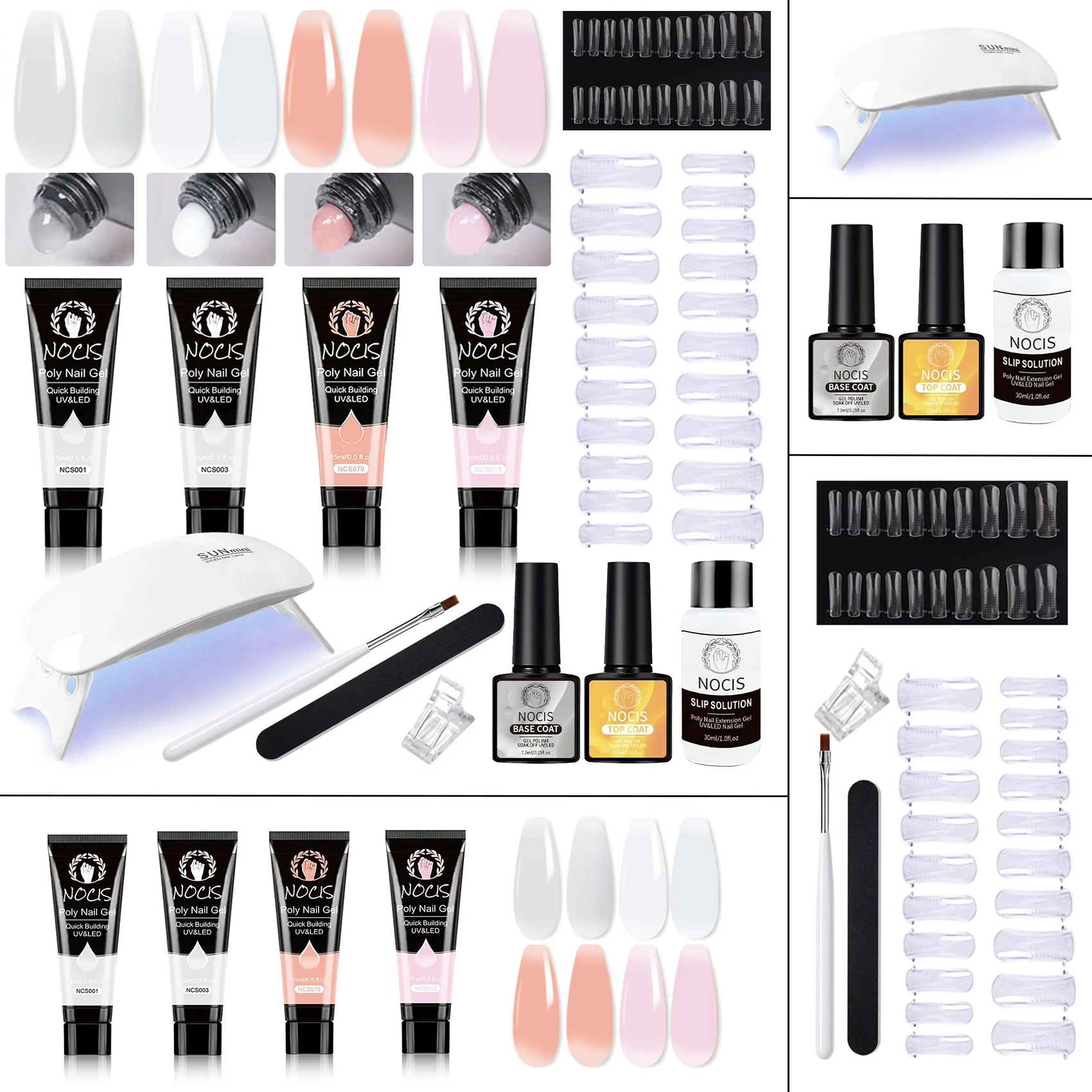 Poly Gel Nail Kit with Light, 4 Colors Nude Pink Gel Extension Kit for Beginners with Everything Nail Art DIY at Home.
Poly Gel Nail Kit with Light, 4 Colors Nude Pink Gel Extension Kit for Beginners with Everything Nail Art DIY at Home.