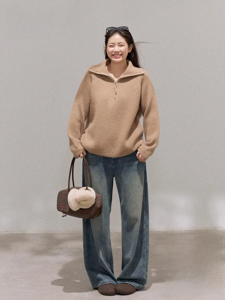 Женский модный комплект больших размеров, джинсы с высокой талией и кофейный свитер, топ от Zhang для взрослых, новая корейская версия, эффект похудения
Женский модный комплект больших размеров, джинсы с высокой талией и кофейный свитер, топ от Zhang для взрослых, новая корейская версия, эффект похудения