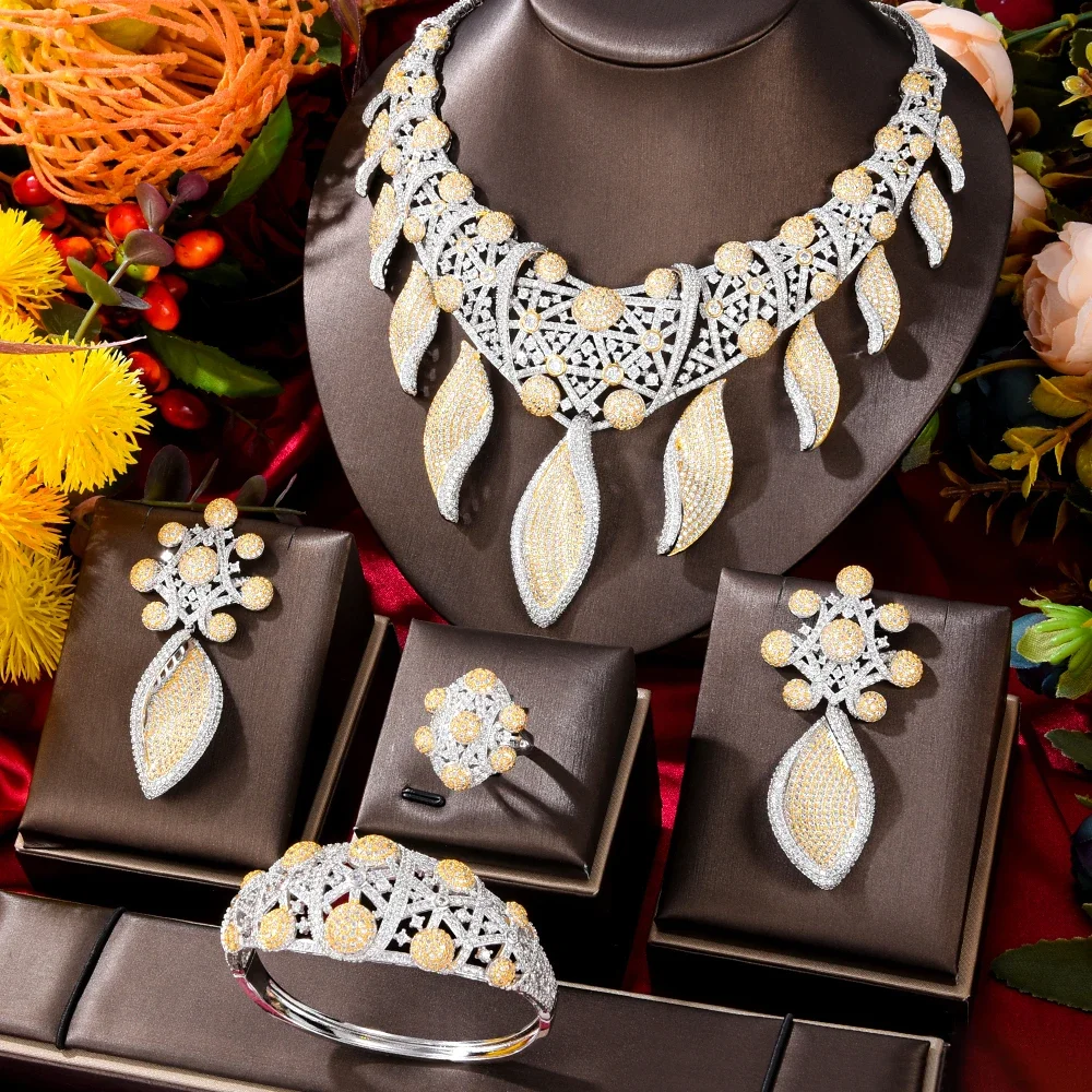 Soramoore Trendy 4PCS Big Luxury NEW Fashion Africa Jewelry Set For Women Wedding Party Cubic Zirconia Dubai Bridal Jewelry Indi
Soramoore Trendy 4PCS Big Luxury NEW Fashion Africa Jewelry Set For Women Wedding Party Cubic Zirconia Dubai Bridal Jewelry Indi