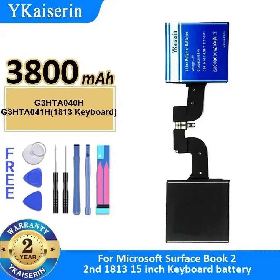Аккумулятор для планшета 3800 мАч для Microsoft Surface Book 2 2Nd 1813 15-дюймовая клавиатура G3HTA040H G3HTA041H
Аккумулятор для планшета 3800 мАч для Microsoft Surface Book 2 2Nd 1813 15-дюймовая клавиатура G3HTA040H G3HTA041H