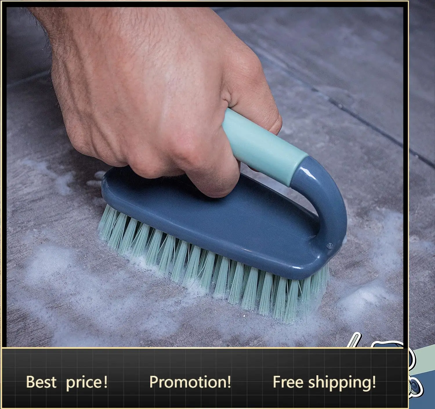 Scrub Brush | Shower Cleaning Brush | Comfort Grip & Stiff Flexible Bristles | Ideal for Cleaning Bathroom, Shower, Kitchen, Sin
Scrub Brush | Shower Cleaning Brush | Comfort Grip & Stiff Flexible Bristles | Ideal for Cleaning Bathroom, Shower, Kitchen, Sin