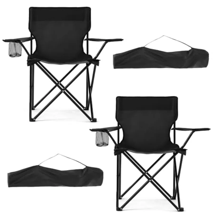 2 Pack Lightweight Folding Camping Chairs, Outdoor Lawn Beach Chair with Cup Holder and Carry Bag for Travel, Fishing, Picnic,
2 Pack Lightweight Folding Camping Chairs, Outdoor Lawn Beach Chair with Cup Holder and Carry Bag for Travel, Fishing, Picnic,