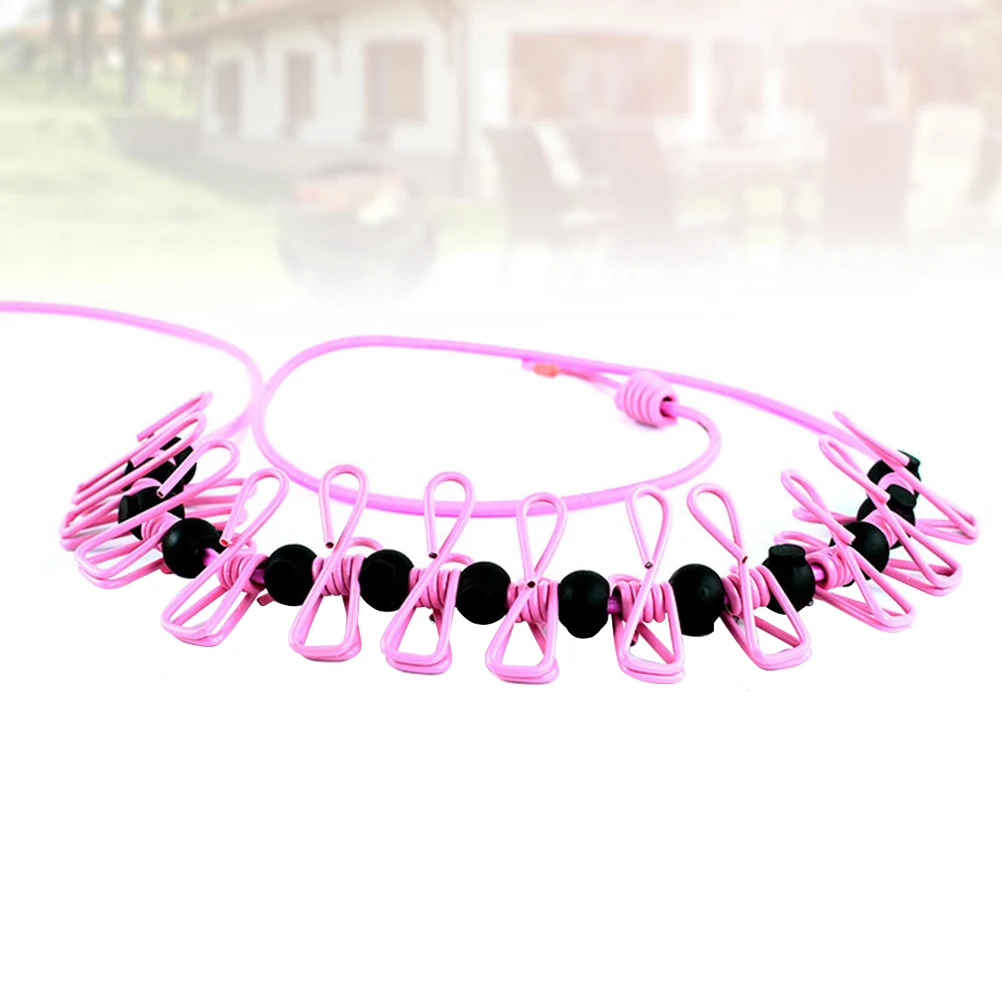 1pc Clothesline With Positioning Buckle Clips Portable Convenient Wind Antiskid Anti Door Travel Pink
1pc Clothesline With Positioning Buckle Clips Portable Convenient Wind Antiskid Anti Door Travel Pink