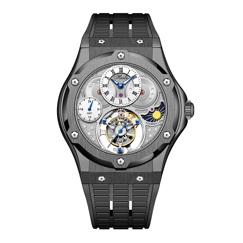 Haofa Moon GMT Flying Tourbillon Watch for Men Manual Mechanical Mens Sapphire Waterproof Wristwatches Luxury Day And Night 1919
Haofa Moon GMT Flying Tourbillon Watch for Men Manual Mechanical Mens Sapphire Waterproof Wristwatches Luxury Day And Night 1919