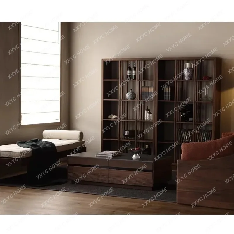 XX Black walnut coffee table rectangular living room light luxury high-end solid wood rock slab tea table
XX Black walnut coffee table rectangular living room light luxury high-end solid wood rock slab tea table