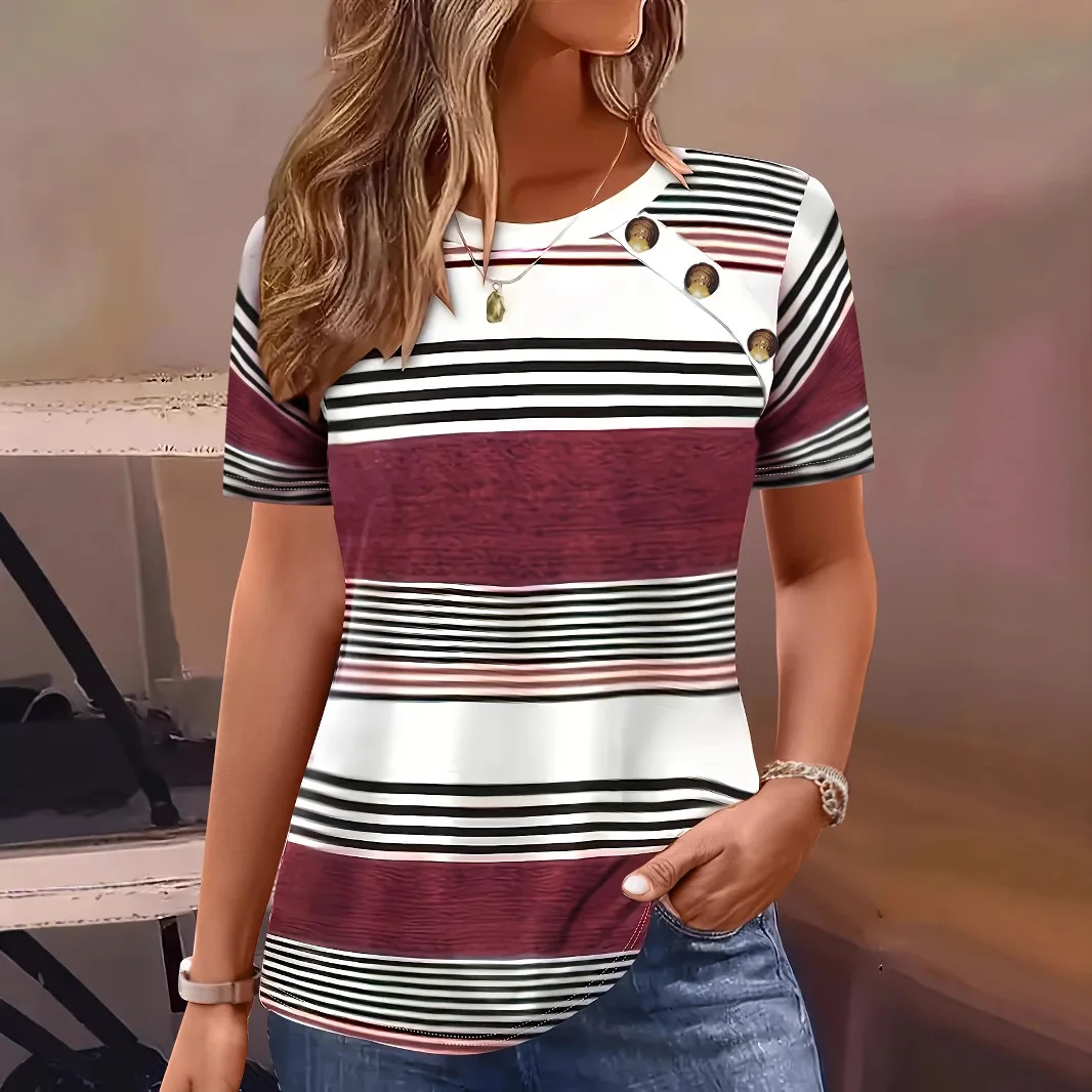 Elegant Short Sleeve Casual Button up Top for Women plus Size Comfortable Knitted T-Shirt Low Waist Design Milk Fiber Material
Elegant Short Sleeve Casual Button up Top for Women plus Size Comfortable Knitted T-Shirt Low Waist Design Milk Fiber Material