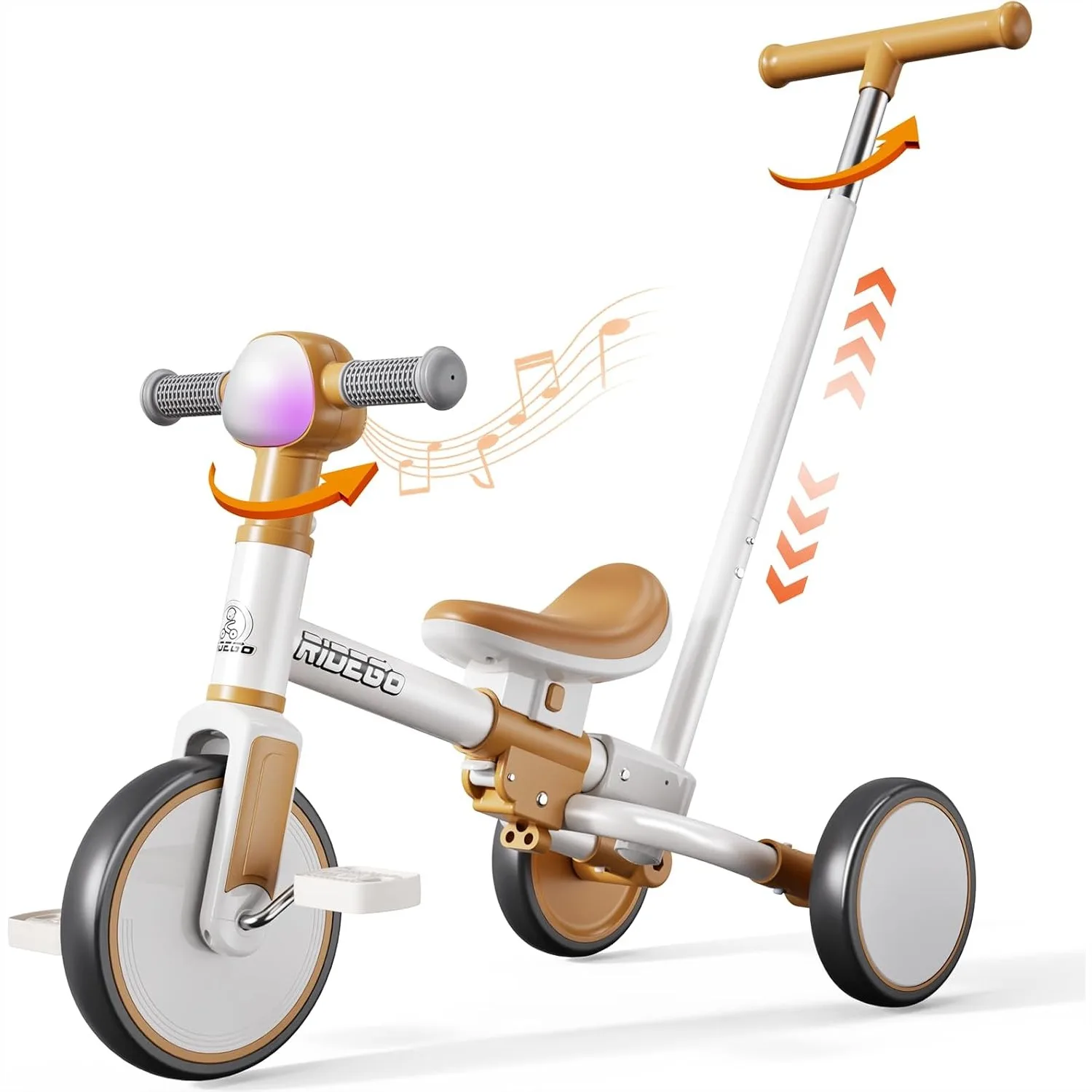 5-in-1 Tricycle for Toddlers 1-3 Year Olds, Kids Balance Bike with Parent Handle, RGB Music Light, Tool-Free Assembly Birthday
5-in-1 Tricycle for Toddlers 1-3 Year Olds, Kids Balance Bike with Parent Handle, RGB Music Light, Tool-Free Assembly Birthday