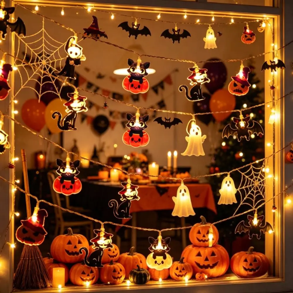 Bat Witch Halloween Light String Pumpkin Ghost Halloween Decoration Funny Ornaments Party Decoration Wall Decor
Bat Witch Halloween Light String Pumpkin Ghost Halloween Decoration Funny Ornaments Party Decoration Wall Decor