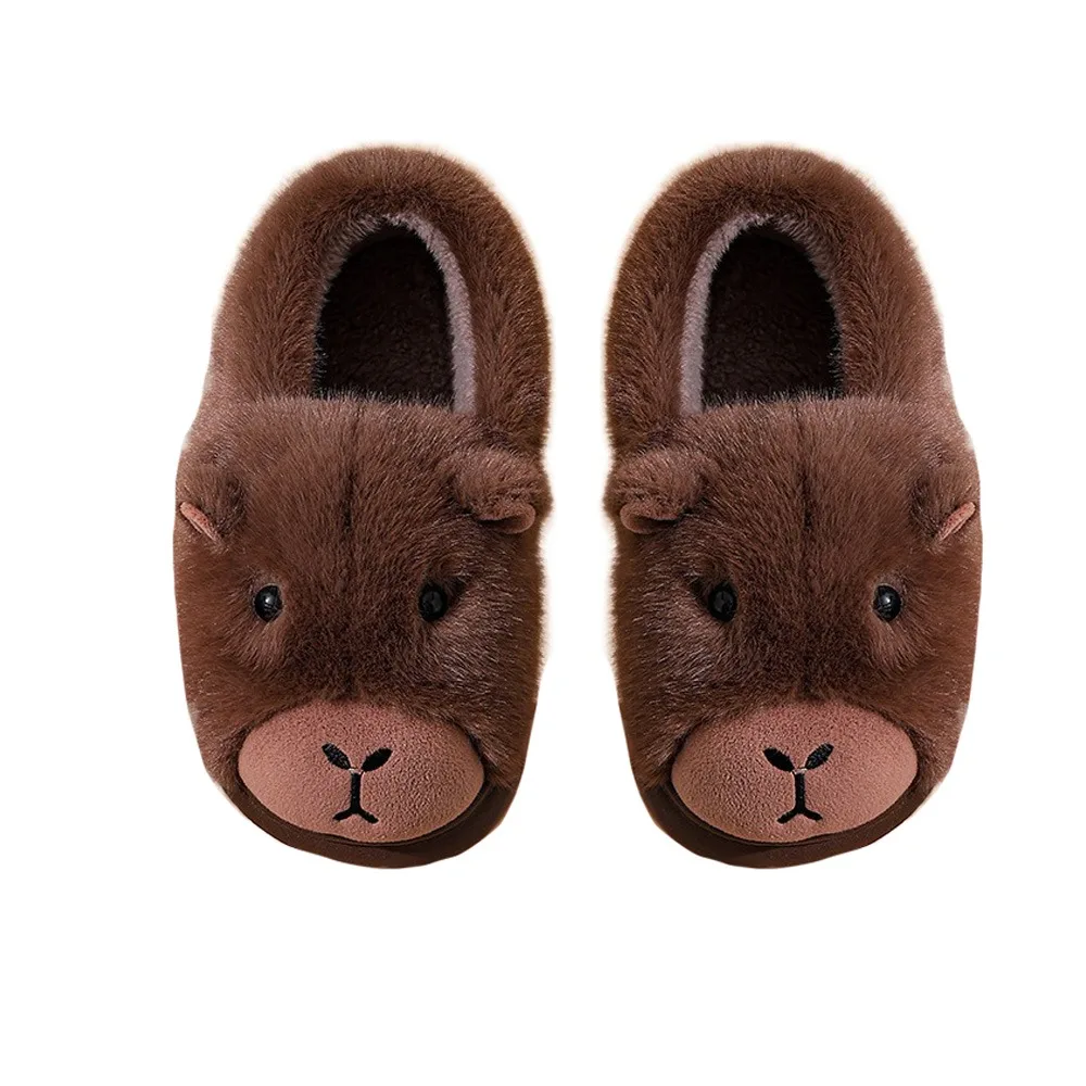 Houseshoes Winter Capybara Plush Slippers Soft Anti-slip Cartoon Furry Slippers Cute Thick Soled Home Cotton Shoes Indoor
Houseshoes Winter Capybara Plush Slippers Soft Anti-slip Cartoon Furry Slippers Cute Thick Soled Home Cotton Shoes Indoor