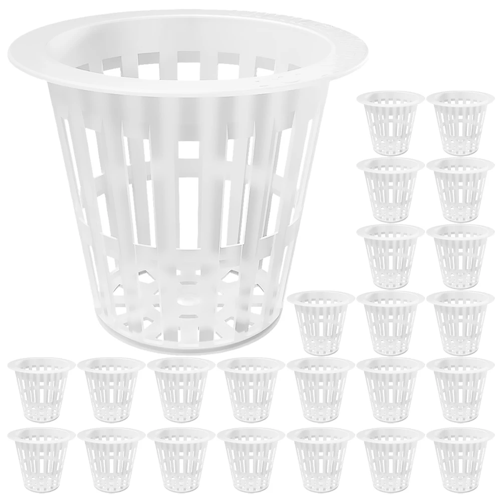 50Pcs Hydroponic Net Pots Baskets Mesh Cups Reusable Plastic for Home Gardening Indoor Cultivation
50Pcs Hydroponic Net Pots Baskets Mesh Cups Reusable Plastic for Home Gardening Indoor Cultivation